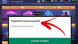 How To Fix Google Play Payment UNSUCCESSFUL  This Payment Method Has Been Declined  MLBB [upl. by Nisa]