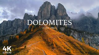 Dolomites  Autumn  4k Drone Footage [upl. by Alyda838]