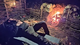 Primitive Bushcraft shelter Camping  Build Survival Tiny House  Off Grid living  Diy  Asmr [upl. by Toffey647]