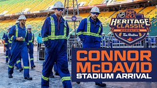 Connor McDavid 360Cam Ride Along at Heritage Classic 🛢 [upl. by Nadean]