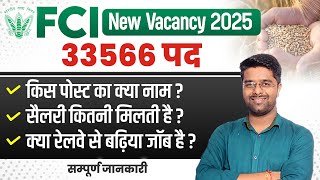 FCI Recruitment 2024  FCI Job Profile and Salary  FCI Notification 2024  FCI AG 3 Vacancy 2024 [upl. by Anelaf]