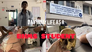 A day in my life as a BHMS student freshman year Realistic 📍 Gujarat [upl. by Berhley154]