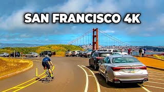 San Francisco Driving Tour 4K  Driving Golden Gate Bridge To Pier 39 Embarcadero [upl. by Onnem]