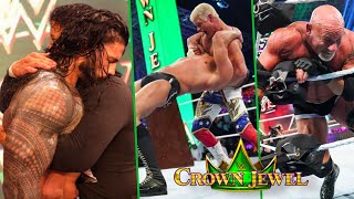 WWE Crown Jewel 2024  Roman Reigns And Jey Uso Reunion Gunther Vs Cody Rhodes Goldberg Match [upl. by Irehc]