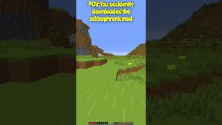 POVYou downloaded schizophrenic mod in minecraft [upl. by Eimmit]