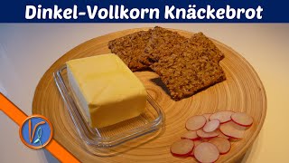 Knäckebrot selber machen 🍏  Gesundes Vollkorn Knäckebrot  Dinkel Knäckebrot [upl. by Nilrak]