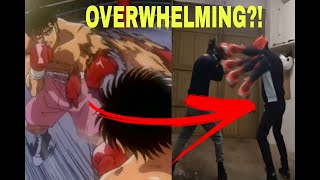 HAYAMI SHOTGUN IN REAL LIFE VS ANIME hajime no ippo [upl. by Talanian]