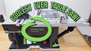 Festool Cordless Table Saw CSC SYS 50 EBI Review Digital Jobsite Saw [upl. by Schach]