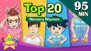 Head Shoulders Knees and ToesMore Nursery Rhymes  Top 20  Collection of Kids Songs [upl. by Enicar665]