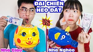 ĐẠI CHIẾN CON HEO NHỰA TỰ CHẾ 2K VÀ CON HEO ĐẤT 100K  Đồ chơi con nhà giàu và con nhà nghèo Hà Sam [upl. by Schulman]