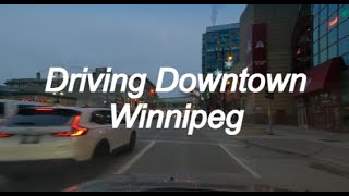 Driving Downtown to Real Canadian Superstore Winnipeg Manitoba Canada 4K 24fps HD Video [upl. by Cyd749]