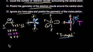 VSEPR for 5 electron clouds part 2  AP Chemistry  Khan Academy [upl. by Felty]