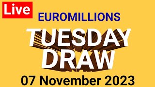 Euromillions Draw Live 07 November 2023  Euromillion Draw Live Tonight [upl. by Sparhawk]