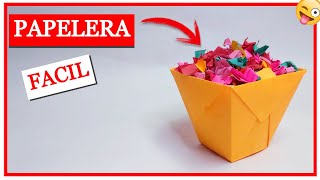 💥Como hacer una PAPELERA DE PAPELPapelera Fácildiy502💯 [upl. by Anay]