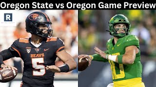 Oregon State vs Oregon Game Preview  College Football Game Predictions [upl. by Alpert997]