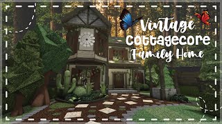 Vintage Cottagecore Family Home Speedbuild and Tour Bloxburg iTapixca builds [upl. by Dela]