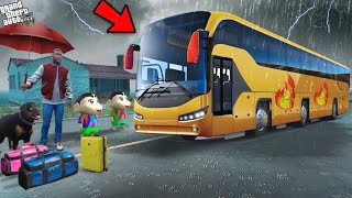 Shinchan Franklin amp Pinchan Plan A Luxury Bus Trip In Los Santos In Gta 5 [upl. by Posehn375]