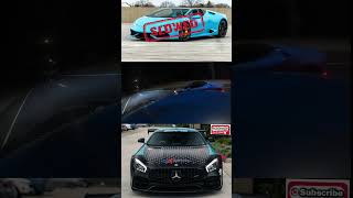 AMG GTR VS HURACAN SPYDER 60 ROLL 360 CAM VIEW mercedes lamborghini race [upl. by Keisling528]