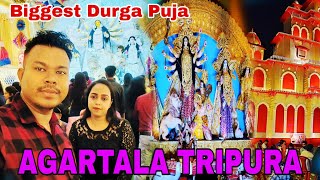 Durga Puja  Agartala City Tripura  Biggest Durga Puja Celebration 2024  The Travelling Fever [upl. by Lizabeth]