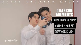 Chansoo Moments Compilation During Behind The Scenes of Cream Soda Music Show Waiting Room [upl. by Aiyn]