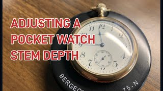 Adjusting a Pocket Watch Stem Depth [upl. by Hayward]