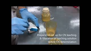 VIDEO 2 CYANIDE LEACHING EXPERIMENT OF GOLD ORE SPL [upl. by Cesaro]