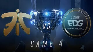 FNC vs EDG  Quarterfinal Game 4  World Championship  Fnatic vs Edward Gaming 2018 [upl. by Gnidleif9]