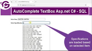 Autocomplete TextBox in Asp Net C with SQL  Autocomplete Textbox [upl. by Petua289]