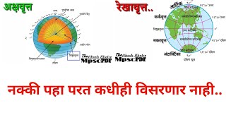 Latitude and longitude रेखावृत्त आणि अक्षवृत्त NCERT मराठीAkash Khetre [upl. by Reve464]