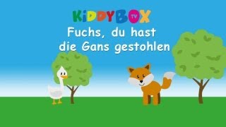 Fuchs du hast die Gans gestohlen  Kinderlieder zum Mitsingen  KIDDYBOXTV [upl. by Rhtaeh946]