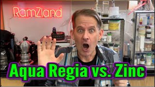 Aqua Regia vs Zinc in RamZland⚗️ 2Zn2HCL2HNO3→ZnCI2ZnNO322H2 STEM RamZland ScienceForKids [upl. by Larrisa]