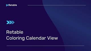 Retable  Coloring Calendar View [upl. by Anirtak]