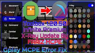 TOOLBOX FOR MCPE 12050 INFINITE PREMIUM XRAY UPDATE BY FARIZ MCPE [upl. by Orola]