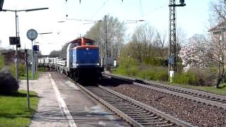 MaK 212 der NBE im Bahnhof Radbruch bei Lüneburg [upl. by Assirrem]