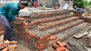 Master Craftsman Builds Exterior Level Brick And Granite For Amazing New Home [upl. by Uzzial]