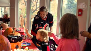 Vladimir Tarasenko Halloween visit to CHEO and Roger Neilson House [upl. by Irovi42]