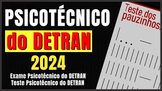 PSICOTECNICO do DETRAN 2024 AVALIAÇÃO PSICOLÓGICA do DETRAN Teste de atenção Exame psicológico [upl. by Alphonso]