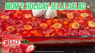 Moms Jello Salad Recipe  Easy Jello Recipe With Fruit  How To Make Jello From A Box  shorts [upl. by Tanya152]