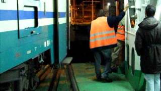 Railway ferry arriving at Messina Marittima [upl. by Proudlove236]