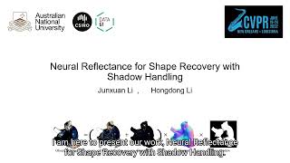 Neural Reflectance for Shape Recovery With Shadow Handling  CVPR 2022 [upl. by Hicks]