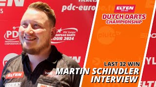 Martin Schindler I was really impressed by the crowd tonight  Dutch Darts Championship 2024 [upl. by Alisia]