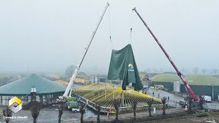 Installate coperture vasche di stoccaggio poligonale e circolare Az Agr Poli  Corradi amp Ghisolfi [upl. by Bulley]