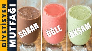 3 FARKLI SMOOTHIE TARİFİ ile 1 GÜN DETOKS  Diyetisyen Mutfağı [upl. by Yerbua]