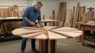 The Idea Of ​​Building A Unique Style Round Table Master Carpenters Creative Woodworking [upl. by Skerl932]