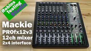 Sound Test of the Mackie ProFX12v3 12Channel Pro Effects Mixer with USB [upl. by Airrehs]