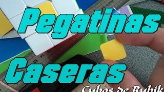 Cómo hacer pegatinas caseras  Sticker Cubo Rubik 3x3 y modificaciones  Español [upl. by Lleze]