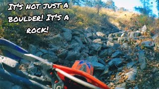 quotRockingquot the new trail 🪨 dirtbikesarecool dirtbike hardenduro hillclimb offroad [upl. by Anatnom216]