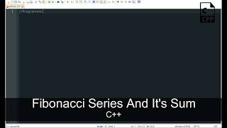 8 C Fibonacci Series And Its Sum [upl. by Brit]
