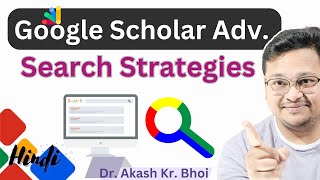 Advanced Literature Search in Google Scholar  Google Scholar Document Search Plan  Hindi [upl. by Rimisac]