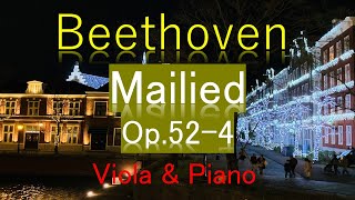 Beethoven  Mailied Op524 Viola amp Piano ベートーヴェン：歌曲「五月の歌」Op524（ヴィオラ＆ピアノ） [upl. by Ainnos]